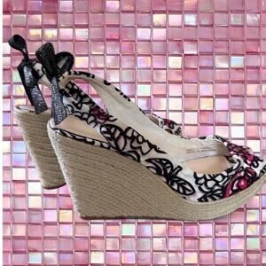 Coach poppy vintage wedges size